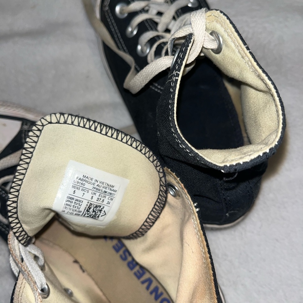 Converse Black and White High-Top Sneakers - Picture 2 of 6